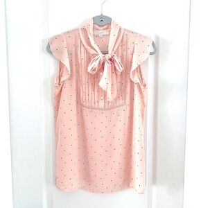 LOFT Pink Polka Dot Women's Top